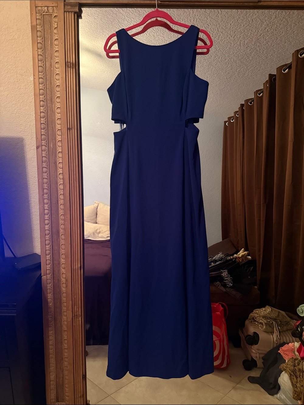 Lauren Ralph Lauren Cobalt Blue Maxi Dress with Side Cutouts